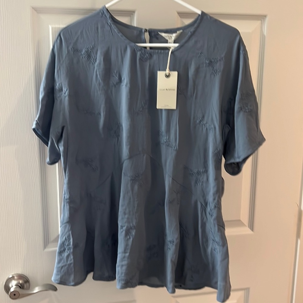 Lucky Brand embroidered flower top